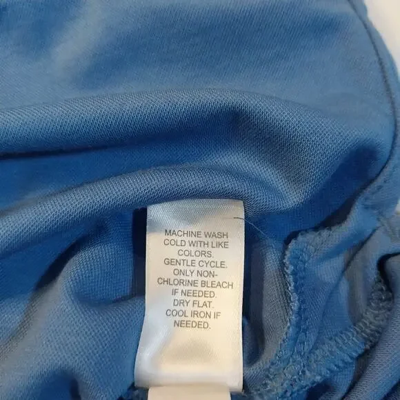 J. Jill Button Up Tunic Top Womens Size Medium Blue Preppy Casual Career - Picture 12 of 15